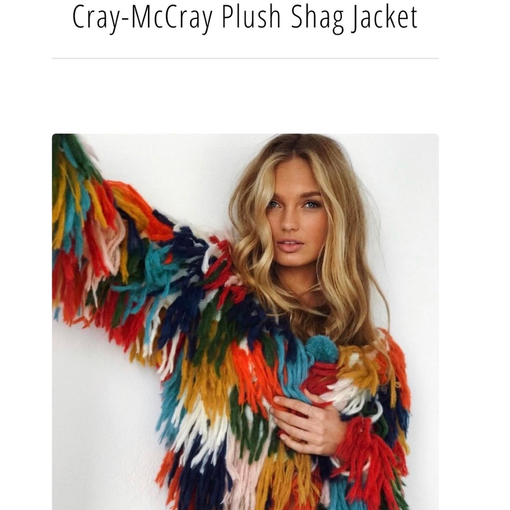 Andi Bagus Multi CLR Cray McCray Plush Shag Jacket